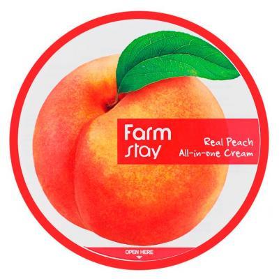 Крем для лица и тела с экстрактом персика FarmStay Real Peach All-In-One Cream 300ml  0 - Фото 1