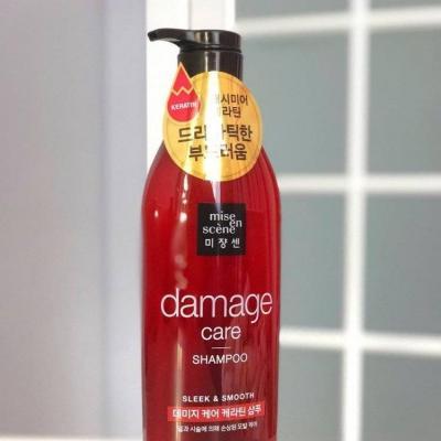 Шампунь Восстанавливающий Mise En Scene DAMAGE CARE Sleek&Smooth Shampoo 680ml 0 - Фото 1