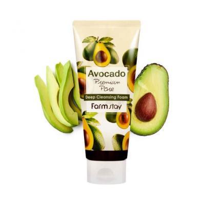 Пена для умывания смягчающая с экстрактом авокадо Farmstay Avocado Premium Pore Deep Cleansing Foam 180ml 0 - Фото 1