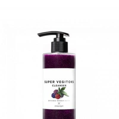 Детокс-гель для умывания омолаживающий с экстрактом ягод Wonder Bath Super Vegitoks Cleanser Purple 200ml 1 - Фото 2