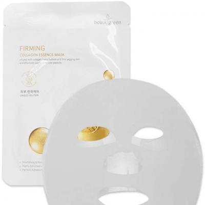 Маска тканевая увлажняющая с экстрактом морских коллагенов для лица BeauuGreen Premium Firming Collagen Essence Mask 23ml 2 - Фото 2