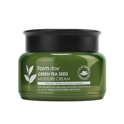 Крем оздоравливающий для глубокого увлажнения кожи с экстрактом зелёного чая FarmStay Green Tea Seed Moisture Cream 100ml