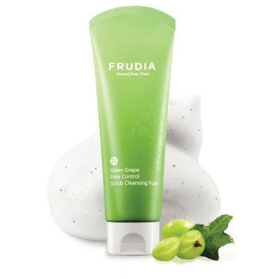 Себорегулирующая пенка-скраб для лица Frudia Green Grape Pore Control Scrub Cleansing Foam 145ml 2 - Фото 2