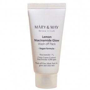 Глиняная маска для сияния кожи Mary&May Lemon Niacinamide Glow Wash off Pack 30g