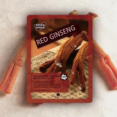 Маска тканевая с корнем красного женьшеня для лица May Island Real Essense Red Ginseng Mask Pack 25ml 2 - Фото 2