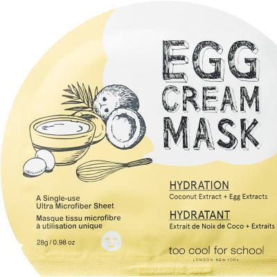 Маска тканевая для лица с эффектом глубокого увлажнения и яичным экстрактом Too Cool For School Egg Cream Mask Hydration 28g 2 - Фото 2