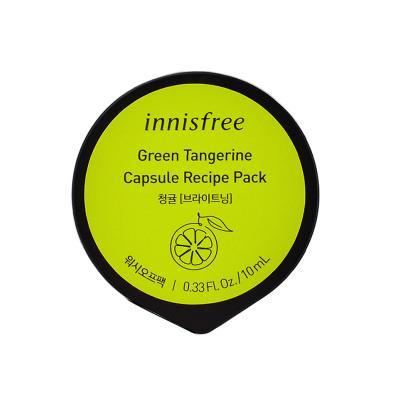 Маска успокаивающая с экстрактом зеленого мандарина Innisfree Green Tangerine Capsule Recipe Pack 10ml 2 - Фото 2