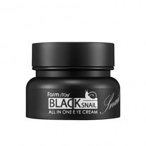 Крем для очей з муцином чорного равлика FarmStay All-In-One Black Snail Eye Cream 50ml