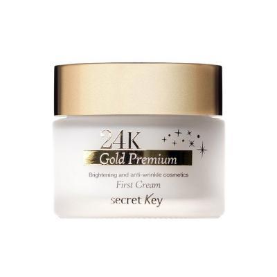 Премиальный восстанавливающий крем с экстрактом золота SecretKey 24K Gold Premium First Cream 50g