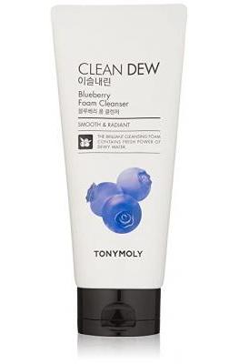 Пенка очищающая для умывания с экстрактом черники для лица Tony Moly Clean Dew Foam Cleanser Blueberry 180ml 0 - Фото 1