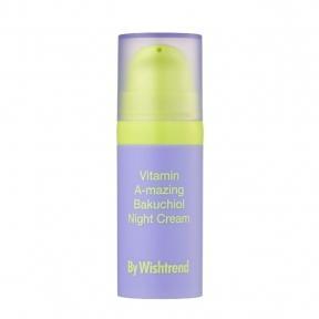 Нічний омолоджуючий крем By Wishtrend Vitamin A-mazing Bakuchiol Night Cream 10 g