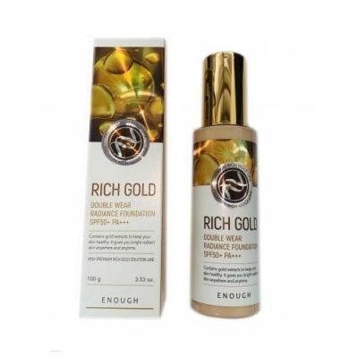 Тональная Основа Омолаживающая С  Золотом Enough Rich Gold Double Wear Radiance Foundation #21 SPF50+ PA+++ 100 g 0 - Фото 1