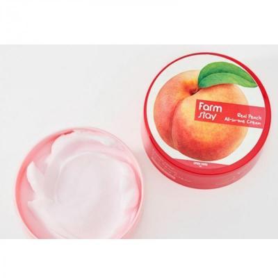 Крем для лица и тела с экстрактом персика FarmStay Real Peach All-In-One Cream 300ml  3 - Фото 3