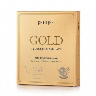 Гидрогелевая Маска Увлажнение И Восстановление С Коллоидным Золотом Petitfee GOLD Hydrogel Mask Pack 1 - Фото 2