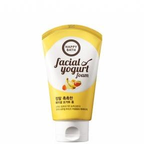 Пена для умывания увлажняющая с экстрактом йогурта и банана Happy Bath Moisture Facial Yogurt Foam 120ml