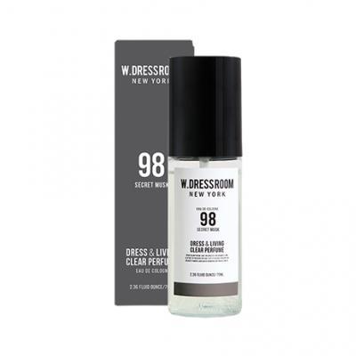Парфюмированная вода для одежды с мускусным ароматом W.Dressroom Dress & Living Clear Perfume No.98 Secret Musk 70ml