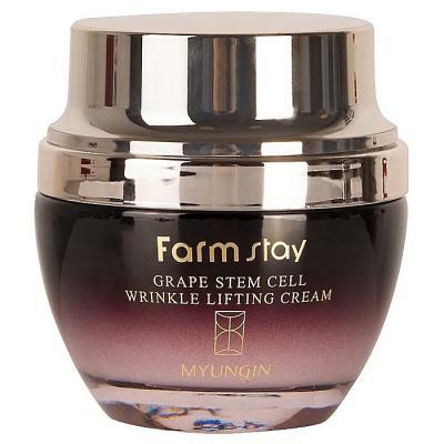 Крем для интенсивного омоложения лица с лифтинг эффектом и стволовыми клетками винограда FarmStay Grape Stem Cell Wrinkle Lifting Cream 50ml 0 - Фото 1