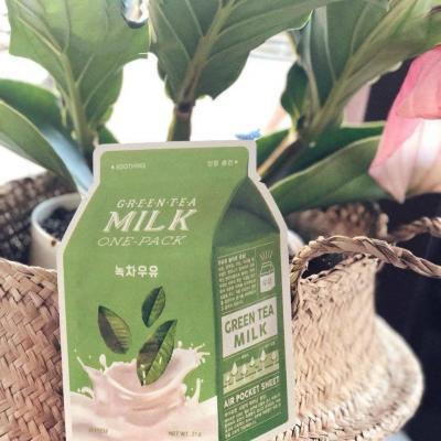 Маска С Молочными Протеинами И Зеленым Чаем  A'pieu Green Tea Milk One-Pack  0 - Фото 1