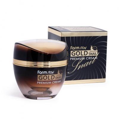 Крем Омолаживающий С Золотом И Муцином Улитки FarmStay Gold Snail Premium Cream 50ml