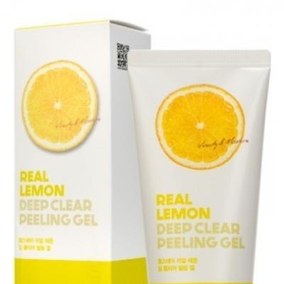 Пилинг-гель осветляющий с экстрактом лимона FarmStay Real Lemon Deep Clear Peeling Gel 100ml 0 - Фото 1