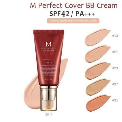 ВВ Крем Матирующий С Идеальным Покрытием Missha M Perfect Cover BB Cream SPF42 PA+++  1 - Фото 2