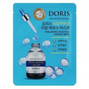 Ампульная маска с гиалуроновой кислотой DORIS HYALURONIC ACID REAL ESSENCE MASK 25ml