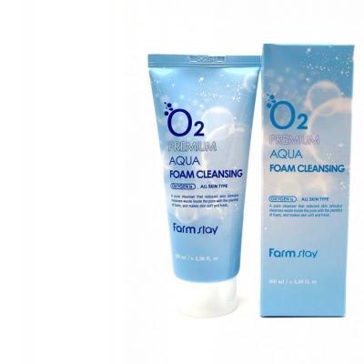Пенка для умывания кислородная FarmStay O2 Premium Aqua Foam Cleansing 100ml 0 - Фото 1