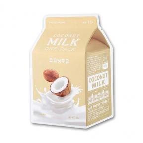 Увлажняющая Тканевая Маска С Экстрактом Кокоса И Молочными Протеинами A'pieu Milk One Pack #Coconut Milk 