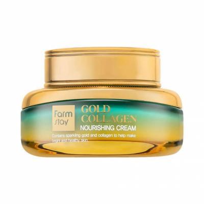 Крем питательный с золотом и коллагеном FarmStay Gold Collagen Nourishing Cream 55 ml 2 - Фото 2