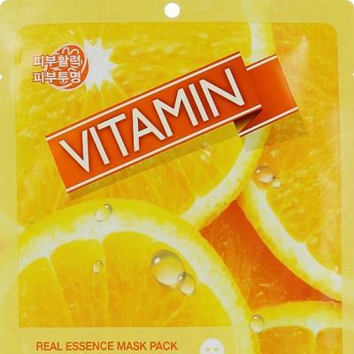 Маска тканевая для лица c витамином C May Island Real Essence Vitamin Mask Pack 25ml 2 - Фото 1