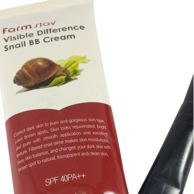 ВВ крем увлажняющий с улиточным муцином  FarmStay Visible Difference Snail BB Cream  50ml 1 - Фото 2