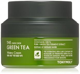 Успокаивающий крем с экстрактом зеленого чая Tony Moly The Chok Chok Green Tea Watery Cream 60ml