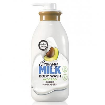 Гель для душа кремовый с молочными протеинами Happy Bath Creamy Milk Body Wash Avocado  730 ml 2 - Фото 2