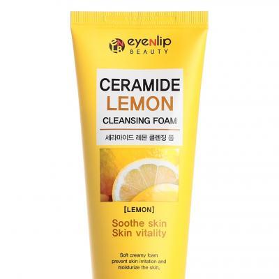 Пенка для умывания с керамидами и экстрактом лимона для лица Eyenlip Ceramide Lemon Cleansing Foam 100ml 3 - Фото 3