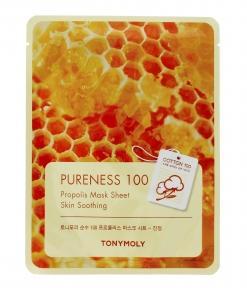 Маска Увлажняющая Питательная С Прополисом Tony Moly Pureness 100% Propolis Mask Sheet-Skin Calming 21ml