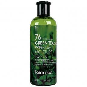 Зволожуючий тонер для обличчя FarmStay 76 Green Tea Seed Premium Moisture Toner 350ml