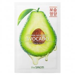 Маска увлажняющая с экстрактом авокадо The Saem Natural Avocado Mask Sheet 21ml