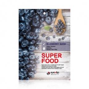 Маска тканевая питательная с экстрактом черники для лица Eyenlip Super Food Blueberry Mask 23ml