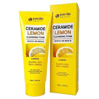 Пенка для умывания с керамидами и экстрактом лимона для лица Eyenlip Ceramide Lemon Cleansing Foam 100ml 5 - Фото 5