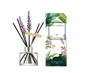 Cocodor Flower Diffuser Lavender 120 ml / 4.0 oz + Reed Stick 5pcs + Lavender Stick 2pcs + Cocodor wood stick 1pc