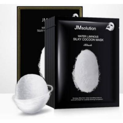 Маска тканевая восстанавливающая с протеинами шелка JM solution Water Luminous Silky Cocoon Mask Black 35ml 1 - Фото 2