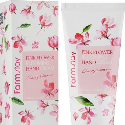 Крем для рук интенсивно увлажняющий с экстрактом цветов вишни FarmStay Pink Flower Blooming Hand Cream Cherry Blossom 100ml 0 - Фото 1