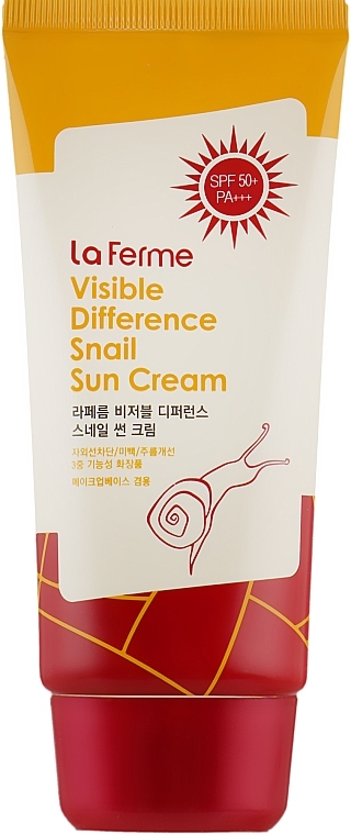Солнцезащитный крем с улиточным муцином Farmstay Visible Difference Snail Sun Cream SPF50+/PA+++ 70ml