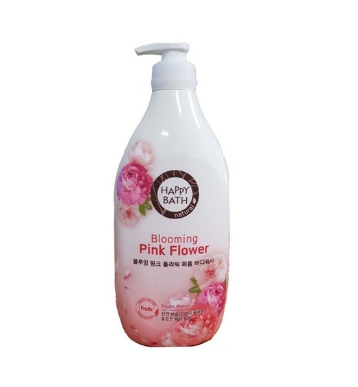 Парфумований гель для душу з ароматом квітів півонії Happy Bath Blooming Pink Flower Perfume Body Wash 1200ml