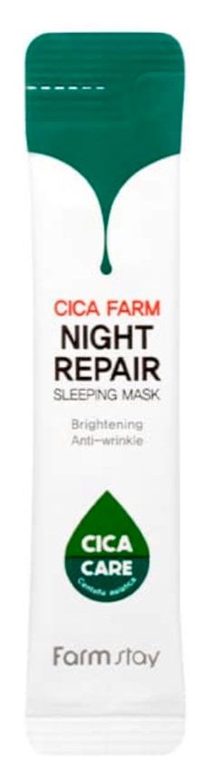 Заспокійлива нічна маска для обличчя з центеллою Farmstay Cica Farm Night Repair Sleeping Mask 4ml