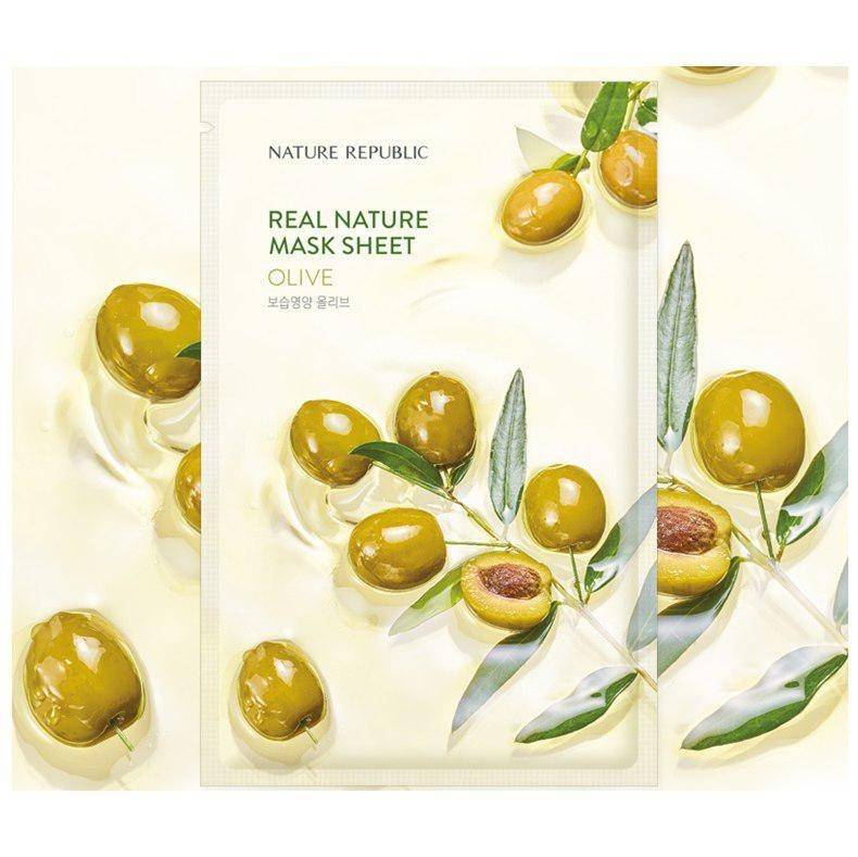 Маска Увлажняющая С Экстрактом Оливы Nature Republic Real Nature Mask Sheet Olive