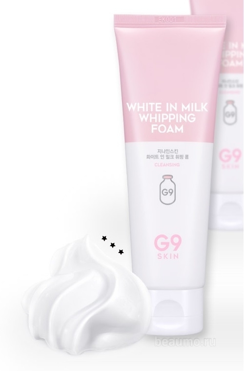 Пенка для умывания успокаивающая с молочными протеинами G9 White In Milk Whipping Foam 120 ml 