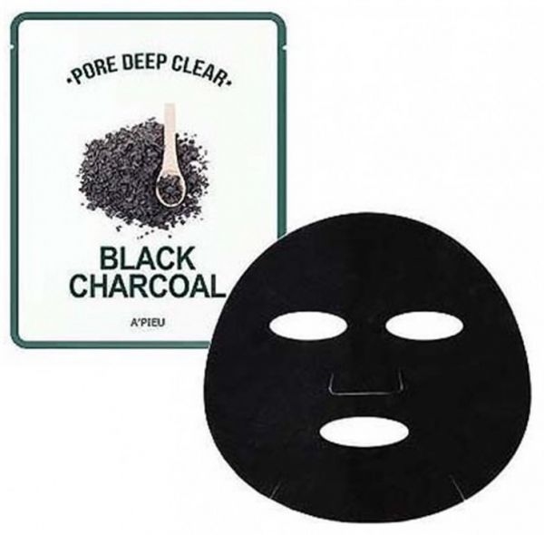 Маска тканевая очищающая с древесным углем A'pieu Pore Deep Clear Black Charcoal Mask 25ml