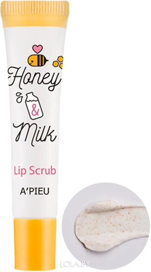 Скраб для губ с мёдом и молочными протеинами A'Pieu Honey & Milk Lip Scrub 8ml