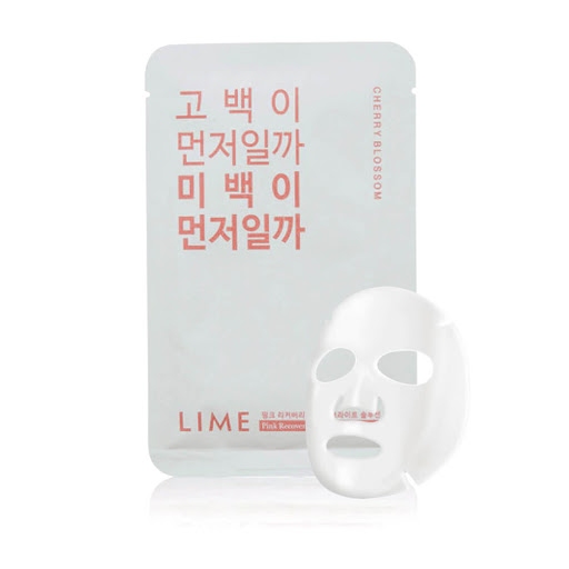 Маска освітлююча з екстрактом вишні та ніацинамідом Lime Pink Recovery Mask Bright Solution 30g